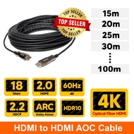 4K HDMI Fiber Optic AOC Cable (15m/20m/30m/50m/70m/80/90m/100m)