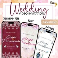 Video Jemputan Kahwin [Animation 1] | Wedding Video Invitation  | Engagement Video Invitation | Vide