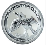 2011 澳洲笑翠鳥 .999銀幣1公斤(連保護膠盒)