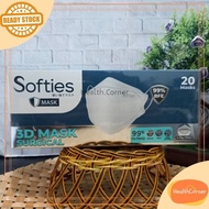 Masker Softies 3D Surgical Mask 4 ply 20's  - Softies Surgical Mask 3D