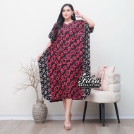 Batik fitri - Stamped house dress - Wide sleeves - Nursing friendly - Front zipper - Cool stamped ho