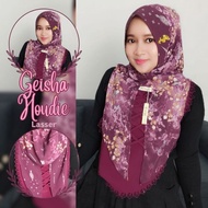 DEWISASHOP - Instant Hijab GEISHA HOUDIE Softpad Ceruty Babydoll Printing Premium Lasercut
