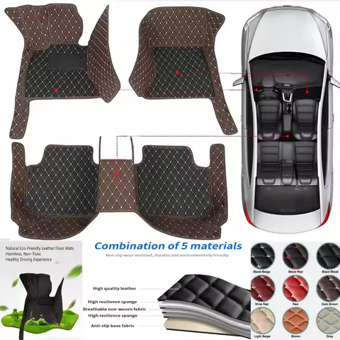 Custom Car Floor Mats For Subaru Tribeca B9 2005-2022 Years Auto Carpets PU-leather waterproof Coche