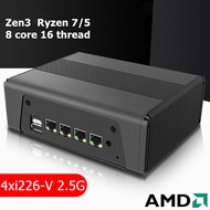 New AMD Soft Router Ryzen 7 5825U 5800U 4x Intel i226-V 2.5G NAS Server Firewall Appliance Mini PC 3