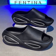 FENTINA Sandal Pria Kekinian Sandal Slop Pria Dewasa Sandal Slide Pria Tinggi Anti Slip Empuk
