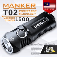 MANKER T02 - 1500L Pocket EDC Flashlight - ORIGINAL - Ready Stock in MALAYSIA from KEDAI TAC-T