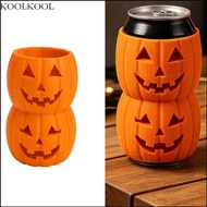 KOOK Beverage Table Can Sleeve for Halloween Service Textured Face Cover for Party Hosting and Holid