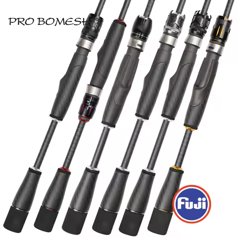Pro Bomesh 1Set Fuji 16# VSS Reel Seat Carbon Fiber Split Grip Butt Grip Casting Handle Kit DIY Fish