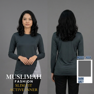 CY 4684 Women Long Sleeve T Shirt Asymmetric Contrast Color Block Top Casual Slim Fit Active Inner B
