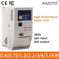 0.4KW อินเวอร์เตอร์ VFD 0.75KW 2.2KW 3KW อินพุต3ph อินพุต380V อินเวอร์เตอร์ขับมอเตอร์380V อินเวอร์เต