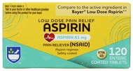 Rite Aid Aspirin Enteric Tablets, 81 mg Aspirin - 120 ct, Low Dose Aspirin | NSAID | Migraine Relief