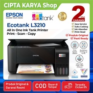 Epson L3210 All in One Ink Tank Printer Hitam Putih Original Tinta 1 Set Garansi Resmi 2 Tahun - L32