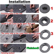 [Allthebest] Car Carpet Buttons, Floor Mat Car 3D Clip