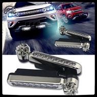 [8C11] 8 LED DRL Daylight Wind Energy Need External Power Car Daytime Running Lights [8C]