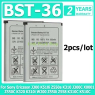全新，全新， 2pcs/lot Battery BST-36 780mAh For Sony Ericsson J300 K510i Z550a K310 J300C X0001 Z550C Z550