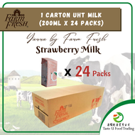 1 Carton (24x200ML) FARM FRESH UHT Fresh Milk Kurma Latte Yogurt Soy Almond Oat HJ A2 Lactose Tolera