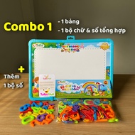 Bảng chữ cái bộ chữ có nam châm - Bộ học chữ mầm non tiếng Anh tiếng Việt