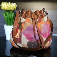 SOLD -- Fossil Maddox Drawstring Patchwork Large