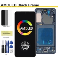 จอแสดงผล LCD Super AMOLED สำหรับ Samsung Galaxy S21 5G G991B G991N G991U พร้อมกรอบ