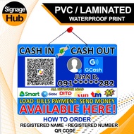 GCASH CASH IN CASH OUT with LOAD Signages | Scan to Pay QR Code | Waterproof Print