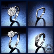 DORIS JEWELRY Silver 925 Ring Perempuan Diamond Moissanite Cincin Adjustable Original Women Fashion M136