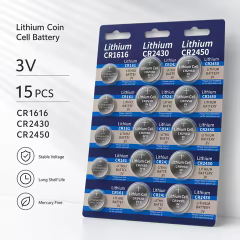 CR2450 CR2430 CR1616 CR1632 CR2025 Lithium Button Cell Battery for Car Key Pedometer Electronic Scal