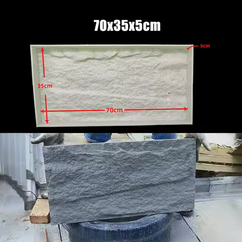 Step Stone Cement Plastic Mold 70 * 35 * 5Cm Imitation Stone Relief Foot Stone Antique Marble Archit