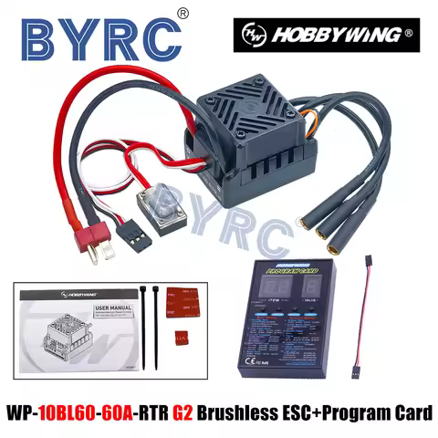 Hobbywing 10BL60 60A G2 RTR 2-3S Lipo 6V/3A Brushless ESC For 1/10 On-road Buggy Short Course Truck(