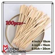 (MKitchenware)100pcs+- Disposable Bamboo Oden Skewer Stick Skewer BBQ Skewer Japanese Food Skewer St