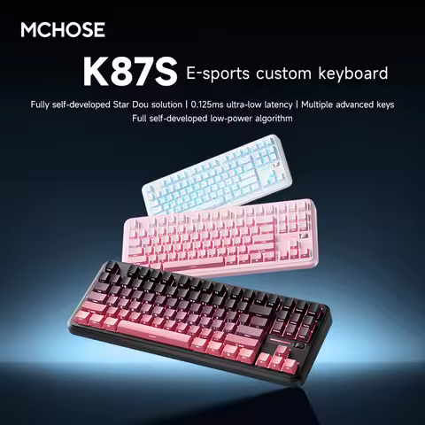 MCHOSE K87S Keyboard Three Model Mechanical Magnetic Knob Control Gaming Hot Swappable Custom Keyboa