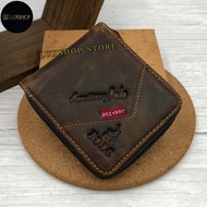 Leather Wallet Men Zip Short Wallet Dompet Kulit Lelaki Beg Duit Lelaki