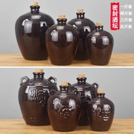 Clay Pottery Ceramic Wine Jar Antique Handmade Wine Bottle Wine Jug 0.5kg 1kg 2kg 3kg Packing Househ