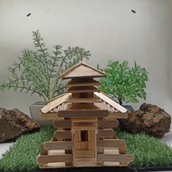 miniatur rumah adat Bali stik es krim