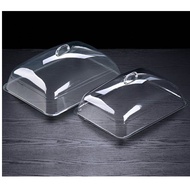 [Transparent Food Lid] Transparent Lid Rectangular Fresh-keeping Lid Commercial Cold Dish Lid Bread 