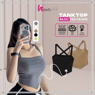 KB-P330 Triangle Crop Tank Top Cross Back Strap Women's Top / Basic Knit Tank Top Crop Singlet for G