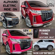 VVM: KIDS RIDE ON ELETRIC CAR ALPHARD VELLFIRE KIDS CAR KERETA BUDAK ELETRIK JEEP 4X4 4WD rubber whe