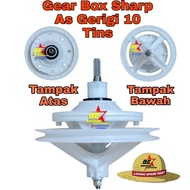 GearBox Mesin Cuci Sharp Tins 2 Tabung Girbok Sharp 6-9kg Gear Box