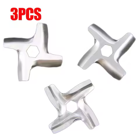 Stainless Steel Meat Grinder Parts Replacement For Moulinex HV2 HV3 HV4 HV6 HV8 ME6121 Set Of 3 Blad