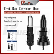 6PCS Electric Rivet Nut Gun Power Drill Rivet Gun Adapter Cordless Drill Gun Adaptor Conversion Meta