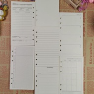 Ready stock journal book A6 planner refills inserts 40pcs