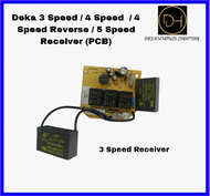 DEKA CEILING FAN -  3 Speeds /  4 Speeds / 4 Speeds with Reverse  / 5 Speed PCB BOARD