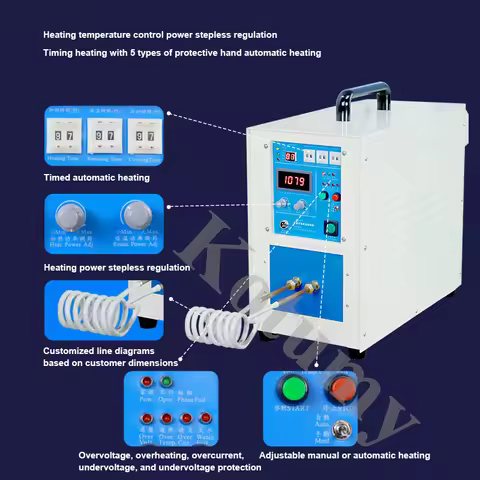 30-100KHZ High Frequency Induction Heater Silver Gold Metal Melting Furnace CE 25KW 20KW 15KW 220V