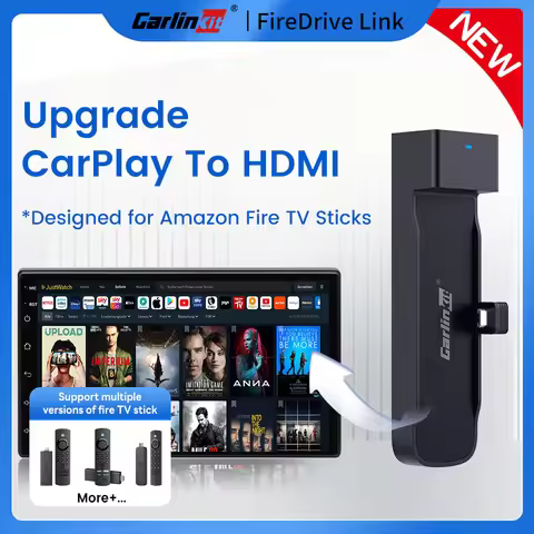 CarlinKit CarPlay to HDMI Adapter for Fire TV Stick Video Streaming Box in Car Designed for Amazon F