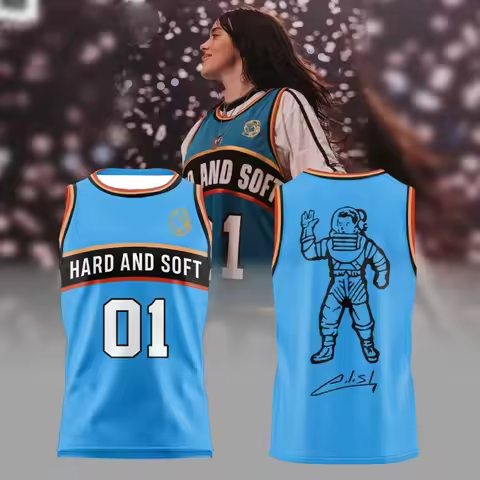 2026 Kid Billie Eilish Hard and Soft Themed Sleeveless Basketball Jersey Breathable Casual Streetwea