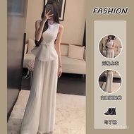 [Casual Suit] Plain Desire Style Hot Girl Suit Female 2025 Summer Narrow-Waisted Slimmer Look Sleeve