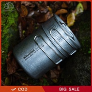 Happy❣ 2Pcs Outdoor Camping Cookware Set with Folding Handle Outdoor Camping Pan 304 Stainless Steel