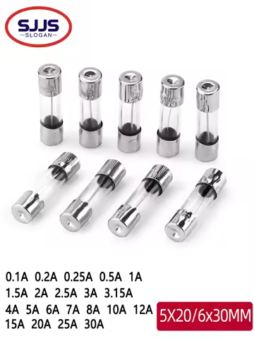 【10PCS】Fuse 5*20mm 6x30mm glass fuse F fast break 250V 0.1A 0.2A 0.25A 0.25A 0.5A 1A 2A 3A 4A 5A 10A