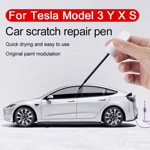 Suitable for Tesla Car Paint Repair Pen, Wheel Hub Repair Paint, Varnish Repair Tool Quick Silver Pe