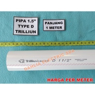 PVC PIPE 1 1 1/ 2 INCH D TRILLION WHITE 1 METER