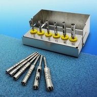 6Pcs/set Dental Implant Drills Kit Surgical Implant Long Trephine Bur Drills Kit Dental Instrument
